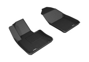 Volvo XC60 Floor Mats - Rubber - Front - 3D MAXpider - Kagu Series - Black - `18-`20 Volvo XC60 Floor Mats - Rubber - Front - 3D MAXpider - Kagu Series - Black - `18-`20